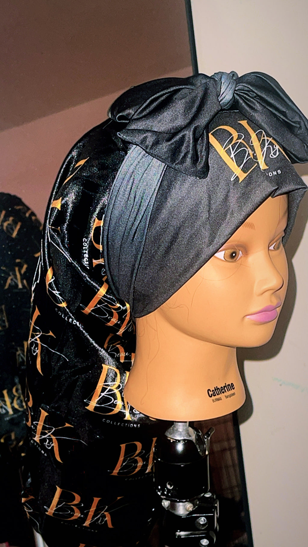 Silk Satin Braid/Dread Bonnet With Wrap Around Tie